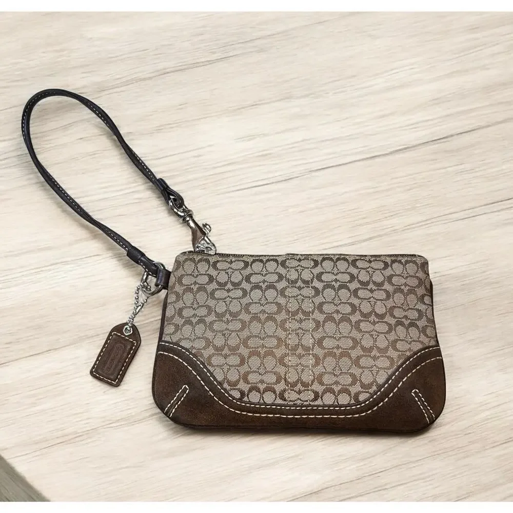 Y2K Coach F10944 Mini Signature Duffle Bag & Wristlet